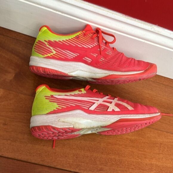 ASICS Women's Solution Speed FF Clay Tennis Shoes, Laser Pink/White size 7 - Picture 3 of 7